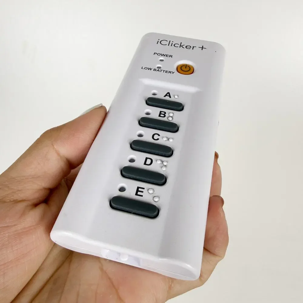 iClicker+ Remote College Students NEEDS BATTERIES
